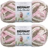 Spinrite Bernat Baby Blanket Yarn - Little Petunias, 1 Pack of 2 Piece