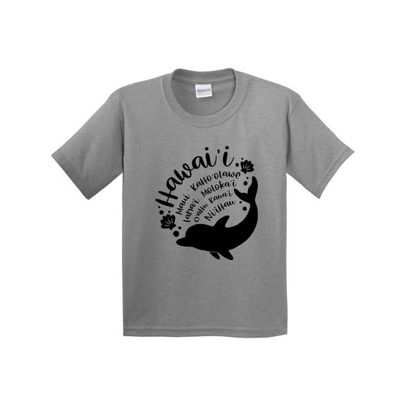 Inktastic Hawaii Islands with Dolphin Youth T-Shirt