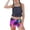 Multicolor, variant on Girls' Palm Tree Print Tankini Swimsuit Set with Ruffle Top & Swim Shorts - Quick Dry, Chlorine Resistant,Size 12-13 T