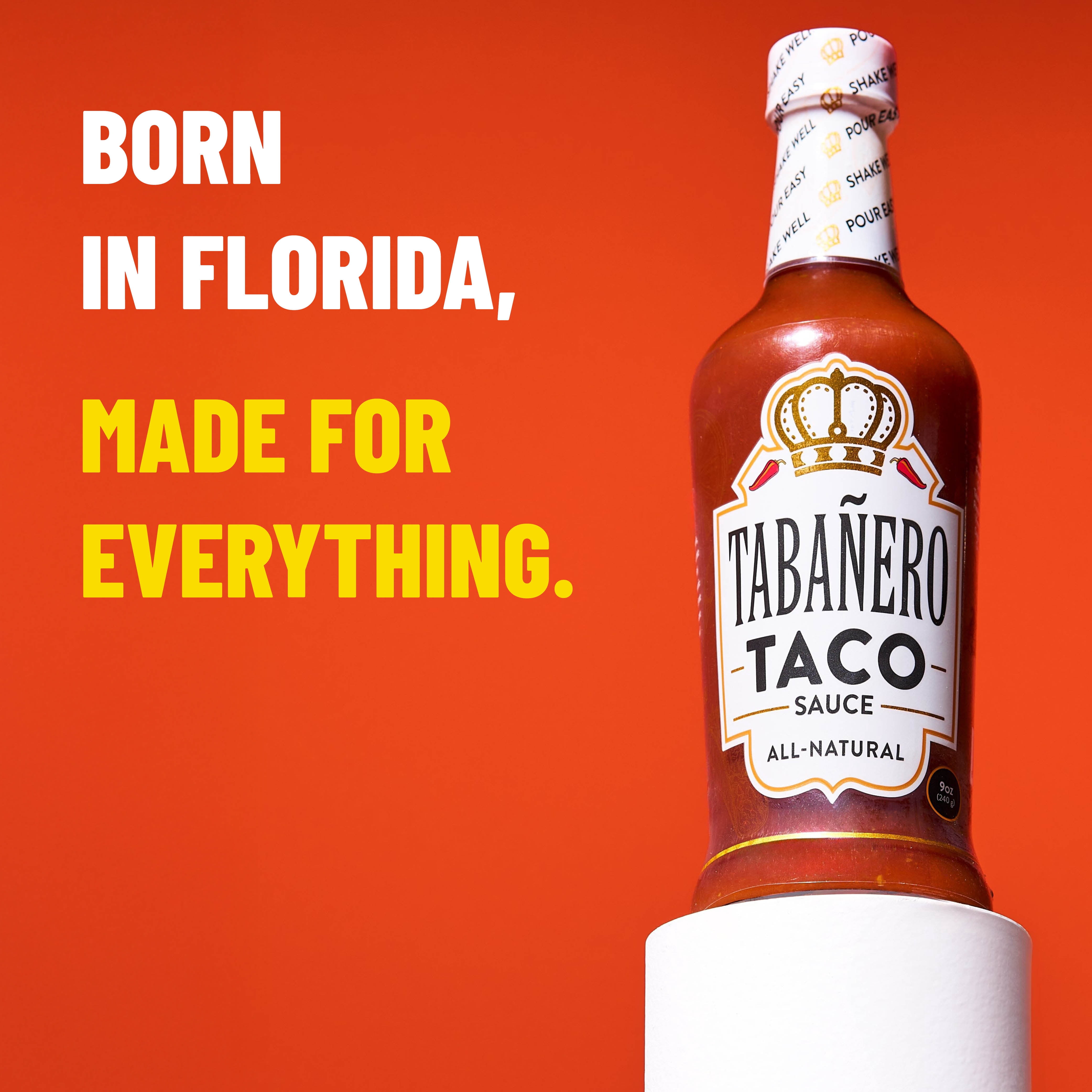 (4 pack) Tabanero Original Taco Sauce - 9 oz Glass Bottle
