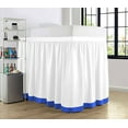 thumbnail image 4 of Dual Tone Dorm Bed Skirt, Ruffled Dual Tone Dorm Size Bed Skirt - 100% Microfiber Fabric, Dual Tone Dorm Bed Skirt Twin XL Size College Dual Tone Dorm Bed Skirt 34" Drop - Royal Blue and White Solid., 4 of 4