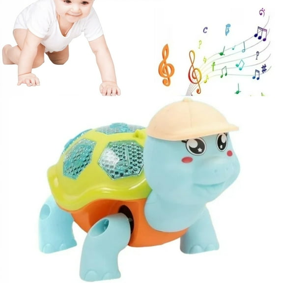 Baby Walker with Music and Night Lights, Leash Turtle Glowing Will Walk With Light Music Kids Boys And Girls Toys