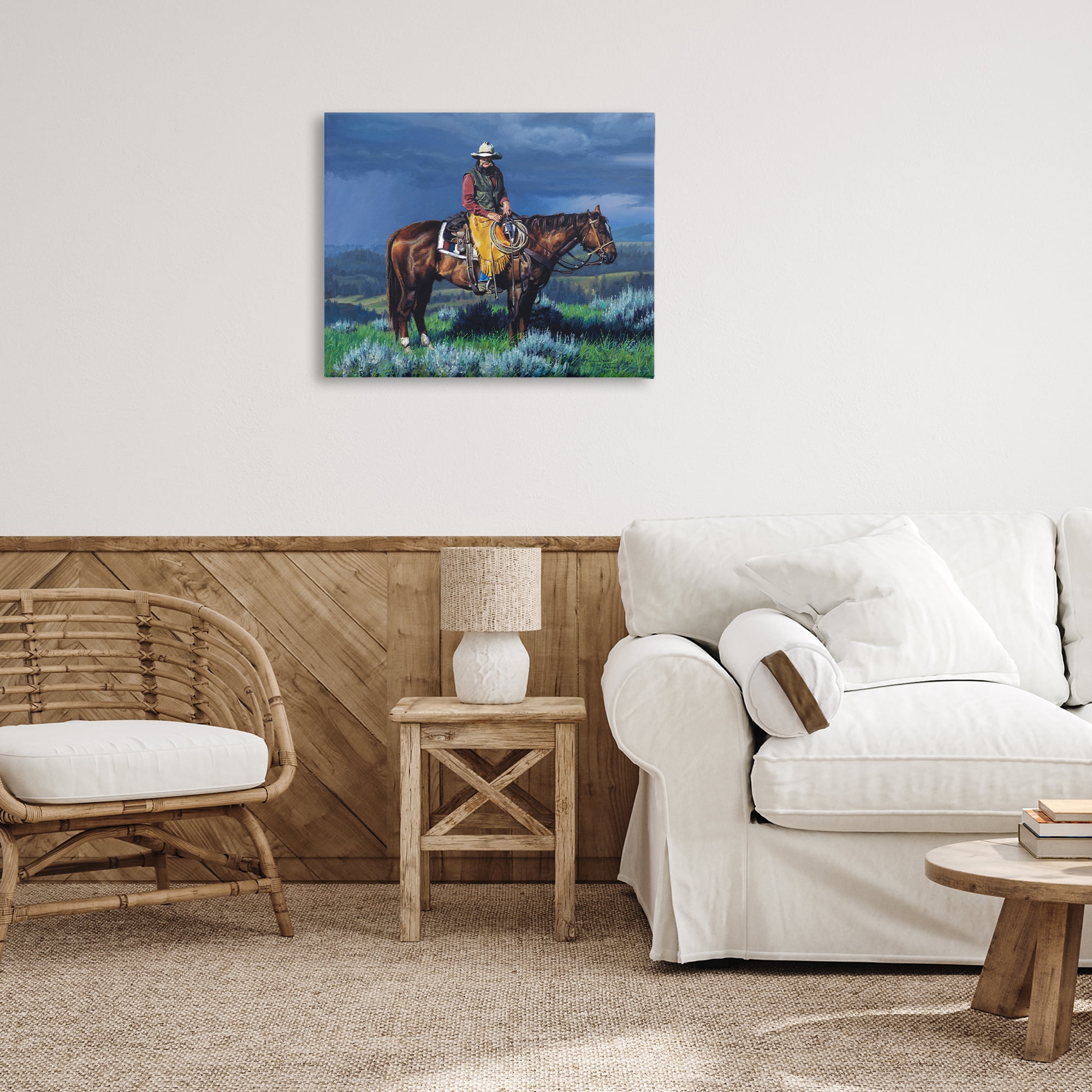 Stupell Industries Before The Storm Animals & Insects Painting Gallery Wrapped Canvas Art Print Wall Art, 30 x 24