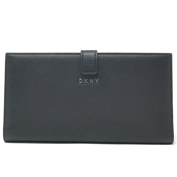 DKNY Women's Large Travel Checkbook Wallet (Black)