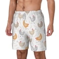 thumbnail image 2 of Uemuo Funny Chicken Pattern Mens Swim Trunks Quick Dry Board Shorts with Mesh Lining, Stretch Beach Shorts Quick Dry No-Chafing Board Shorts-XX-Large, 2 of 9