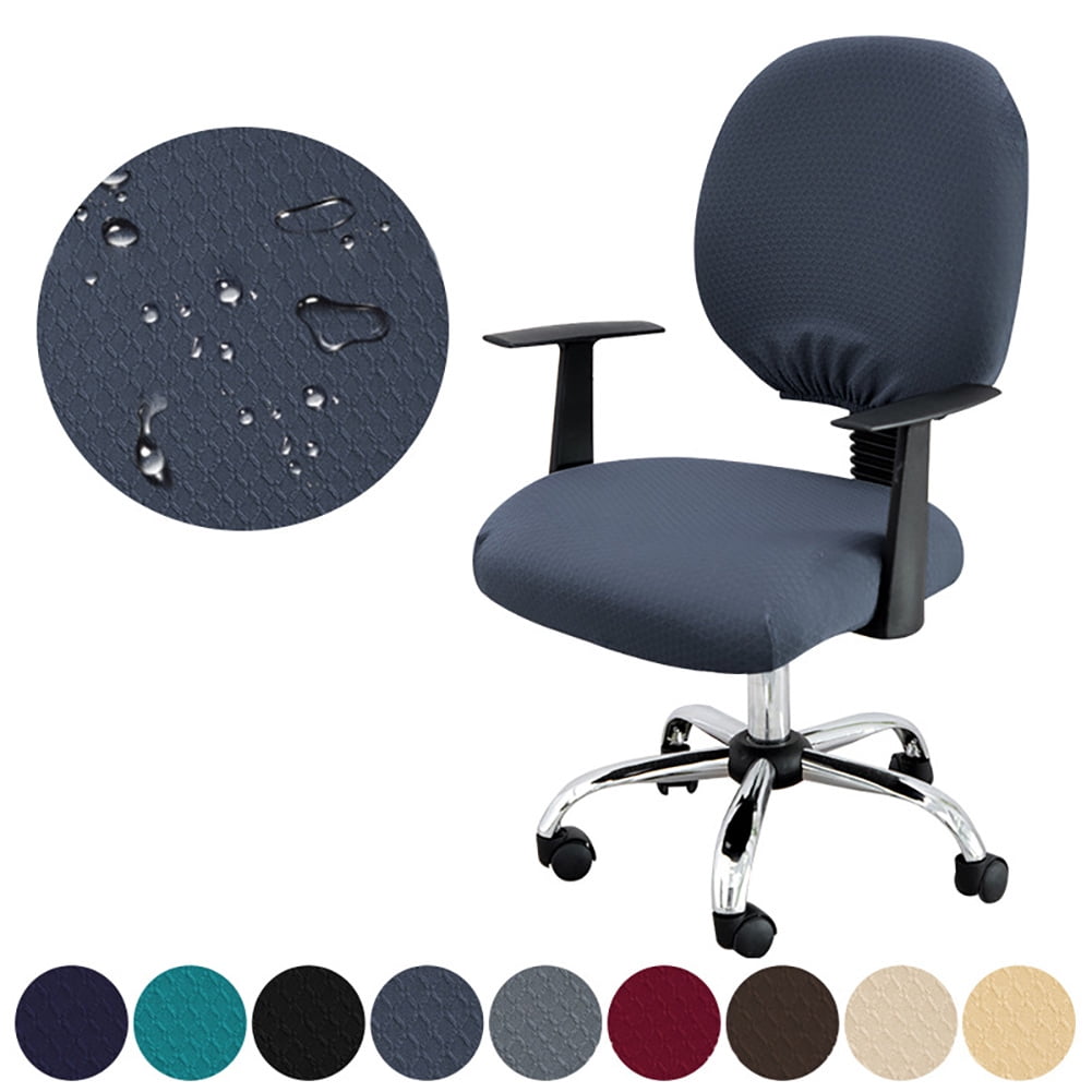 Housse De Chaise De Bureau Extensible – Universelle, Lavable – Protège Et Décore – Pour Chaises Sans Accoudoirs - 2