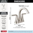 thumbnail image 3 of Delta 2562LF-BLMPU Lineax 1.2 GPM Centerset Bathroom Faucet - Black, 3 of 7