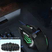 Computer mouse, 6 buttons, wired PC USB gaming mouse, LED RGB, 3200 dpi, black