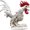 White, variant on Halloween Skeleton Rooster Decoration, Lifelike Animal Bones Decor, Skeleton Chicken Halloween Decorations, Chicken Figurine for Desktop Yard Garden Decor Outdoor Indoor Decor (Black)