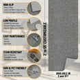 thumbnail image 4 of Ottomanson Extra Long Hallway Runner Rug 2x44 Non-Slip Rug for Kitchen or Bedroom, 1'10" x 44', Gray, 4 of 10