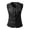 Black, variant on Women's Vest Lightweight Collarless Design for Winter Layering Rib Cage Cardigan XXXXXL