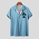 thumbnail image 2 of Camisas de Manga Larga para Hombres Blusa Cómoda de Cuello de Impresión, Camisa Casual de Poliéster para Uso Diario, de Fiesta Y de Primavera de Verano, 2 of 4