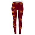 thumbnail image 4 of ibiyuan Christmas Leggings Plus Size Thanksgiving Turkey Print Leggings Comfortable Breathable Stretchy Soft Workout Yoga Pants Casual Tights, 4 of 5