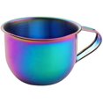 thumbnail image 1 of Stainless Steel Coffee Mug, 60ml, Multicolor, Rainbow Theme, Reusable, Home, Travel, 1 of 8