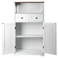 thumbnail image 5 of ZENSTYLE Storage Cabinet with 2 Drawers Durable Storage Organizer Floor Cupboard Home Decor White, 5 of 7