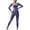 Purple, variant on Womens thermal Underwear, thermal Base Layers Women - Ski Wear Ladies Solid Color Compression Athletic Long Johns Skins Set Black L(L)