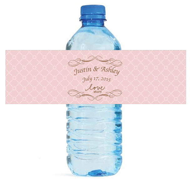Chevron Mint Wedding Water Bottle Labels Great for Engagement Bridal Shower Birthday Party Anniversary