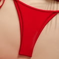 thumbnail image 5 of Xdegoge Bikini Sets for Women Halter Triangle Tie Side Cheeky Two Piece Bathing Suits Smooth Metal Charm Solid High Cut Flattering Beachwear, 5 of 6