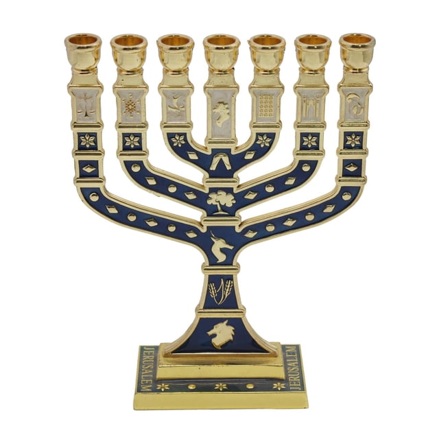Candelabro de Menorá, candelabro de estilo Vintage, candelabro de Metal para Hanukkah, decoración para fiesta de boda y aniversario