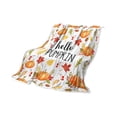 thumbnail image 2 of Autumn Thanksgiving Flannel Throw Blanket, Cute Fall Patterns Plushs Blanket, Super Soft Warm Blankets for Sofa Bed Camping Warm Light Weight Cover (27.6" x 39.4"), 2 of 7