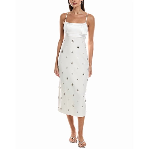 A.L.C. womens Alana Midi Dress, 8, White