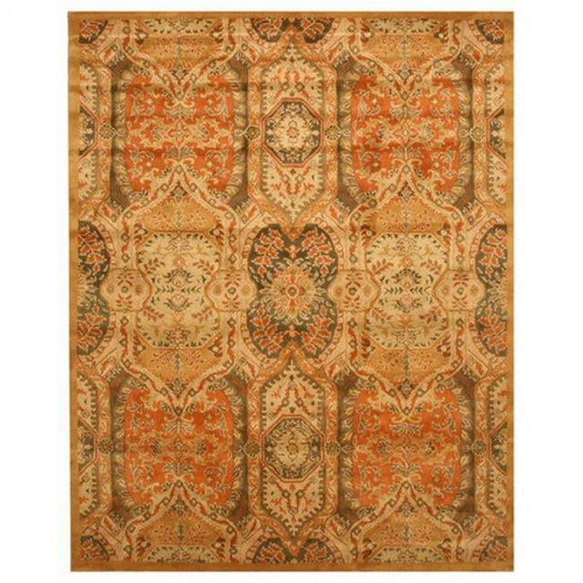 EORC T63GD 4 x 6 ft. Classic Gold Hand Tufted Wool Piazza Rug