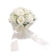 thumbnail image 5 of Ramo de novia para novia con flores artificiales de rosas y gypsophila. Blanco, 5 of 9
