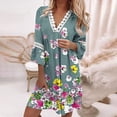 thumbnail image 1 of 2023 Spring Oversize Print A-line Women's Dress Elegant Pleated Long Sleeve Casual Dresses Female Fashion Beach Ladies ClothesXXXL Gao Jinjia LED, 1 of 2