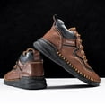 thumbnail image 2 of Akiihool Mens Work Boots Men's Zipper Booties Stacked Heel Ankle Boots Strap shoes (BW2,11), 2 of 5