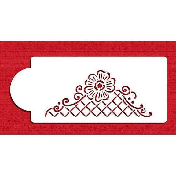 Floral Lace Netting Tier 2 Cake Stencil by Designer Stencils