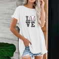 thumbnail image 2 of Camiseta informal para mujer, blusa estampada con cuello redondo y manga corta, Tops OAVQHLG3B Store  lin121212, 2 of 4