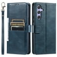 thumbnail image 3 of SaniMore for Samsung Galaxy A54 5G PU Leather Case, Wallet Design with Card Slots Cash Pocket [Wrist Strap] Flip kickstand Full Body Protection Magnetic Closure Business TPU Shell, Darkblue, 3 of 11