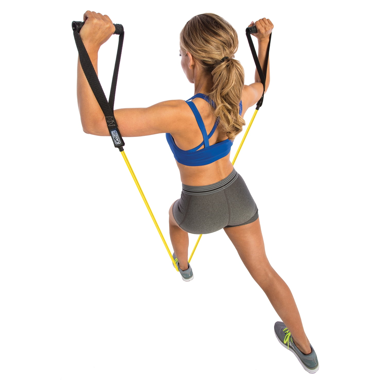 GoFit GF-4TUB-SH(70) Pro-Grade Power Resistance Tube with Handles (Yellow/70 Lbs.)