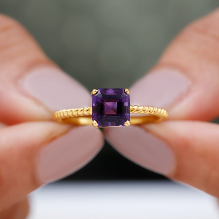 Asscher cut deals amethyst
