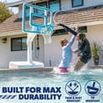 thumbnail image 3 of GoSports Splash Hoop LEGEND Pool Basketball Hoop Game with Water Weighted Base, Adjustable Height, and Regulation Steel Rim - Aqua, 3 of 6