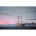 thumbnail image 2 of Fitz Henry Lane 18x13 Black Ornate Wood Framed Double Matted Museum Art Print Titled - Lumber Schooners at Evening on Penobscot Bay (1863), 2 of 5