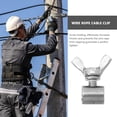 thumbnail image 4 of 8pcs Wire Rope Cable Clips Stainless Steel Wire Rope Clamps Fasteners for 2-3mm Steel Wire, 4 of 8