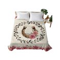 Sheets King Pattern Spring King Flat Sheets 1-Piece Bed Top Sheet Only,Spring Rose Horseshoes Leaf ...