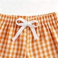 thumbnail image 7 of Gunia Baby Pumpkin Outfit Boys Halloween Outfit Toddler Hooded Sleeveless Vest Plaid Shorts 2 Piece Clothes,Size 0-5 Years, 7 of 7