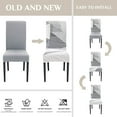 thumbnail image 2 of Chair Covers for Dining Room Set of 6 Stretch Dining Chair Covers Spandex Kitchen Chair Slipcovers Removable Washable Parson Chair Slipcovers(6Pcs,White Lines), 2 of 6