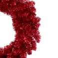 thumbnail image 2 of Northlight Metallic Artificial Double Tinsel Christmas Wreath - 24" - Red - Unlit, 2 of 3