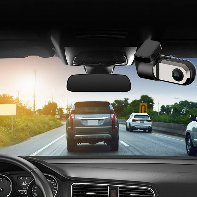EGNMCR Vehicle Camera 1080P High-definition Night Vision Driving Recorder Loop Recording Rotating Shooting Large Wide-angle ADAS Driving Assistance Small Car Mounted DVR Driving recorder