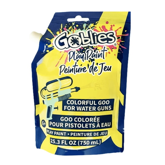 Goblies Play Paint for Water Guns Summer Fun Activity -Yellow