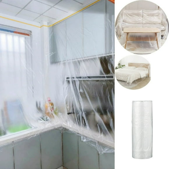 Plastic Drop Cloth for Painting Clear Plastic Sheeting Waterproof Plastic Tarp Dust Cover Dustproof Floor Furniture Cover for