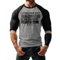 thumbnail image 2 of GYMISH RAGLAN Hardest Lift Workout Gym T-Shirt – Funny Gym Shirt for Men, Motivational Fitness & Weightlifting Tee, 2 of 6