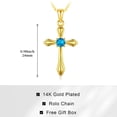 thumbnail image 5 of Taioiat Cross Necklaces for Women 14K Gold Plated December Birthstone Necklace Christian Pendant Religion Jewelry Gifts Wife Mother Girlfriend, 5 of 7