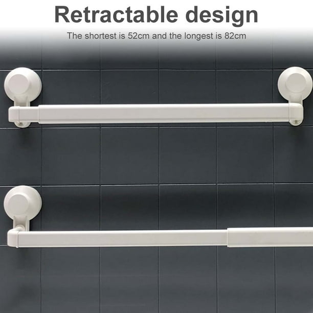 Towel Rack Retractable Vacuum Suction Wall Mounted Towel Bar Cup Shower Storage Rod Hanger Wall Mounted Towel Bar Walmart