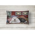 thumbnail image 2 of Carolines Treasures PPP3266PW1216 Old English Sheepdog Sweet Dreams Canvas Fabric Decorative Pillow  12H x16W multicolor, 2 of 3