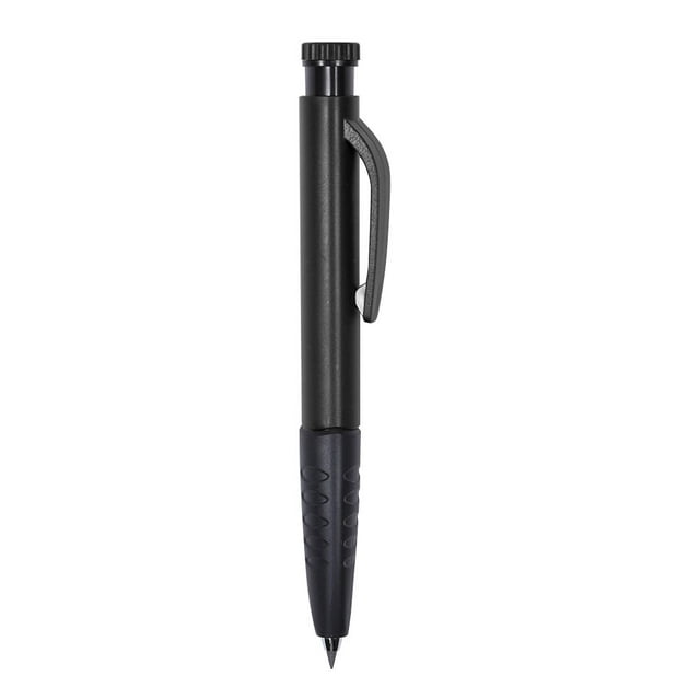 Bolígrafo Portátil Carpintería Agujero Profundo Plástico para Herramientas Trazado Carpintería (negro)