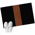 thumbnail image 2 of 2x3 Door Mat Rug, Black Brown Non-Skid Rubber Backing Large Rectangle Rugs - Living Room Bedroom Home Office, Contemporary Boho Modern Art Indoor Floor Mat Carpets Washable Rug, 2 of 9
